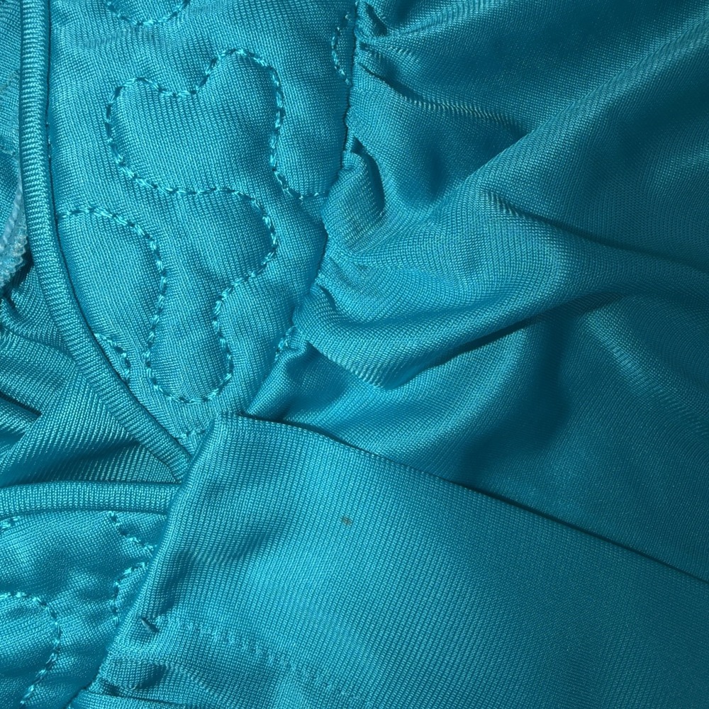 Shadowline Short Nightgown & Matching Robe Size Small Turquoise Blue nylon - Picture 14 of 16